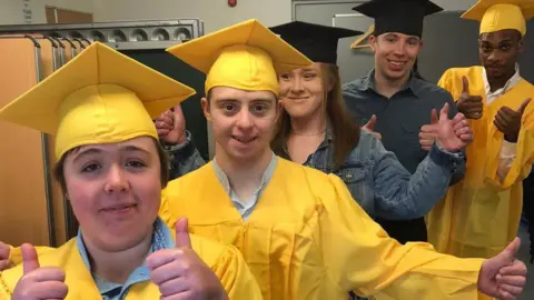 Kyle and friends at graduation